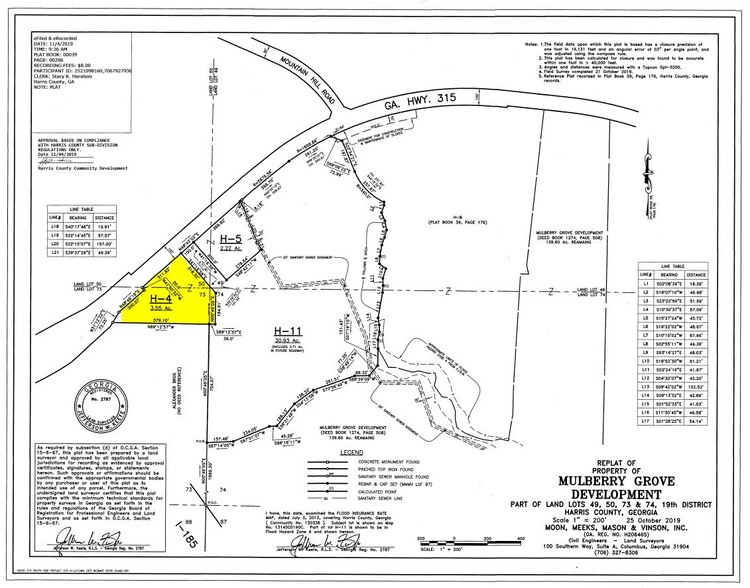 Hwy 315 H-4, Fortson, GA for sale - Plat Map - Image 1 of 1