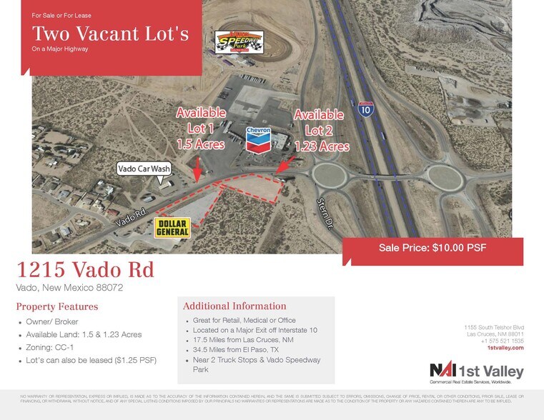 Interstate 10 & Vado Drive, Vado, NM for sale - Primary Photo - Image 1 of 1