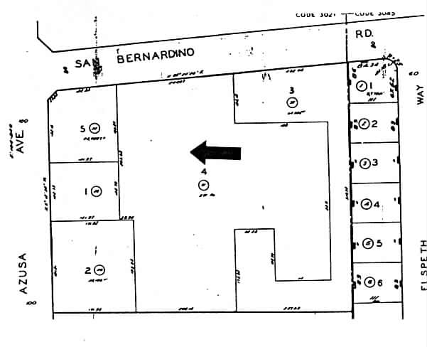 310-326 N Azusa Ave, Covina, CA for lease - Plat Map - Image 2 of 7