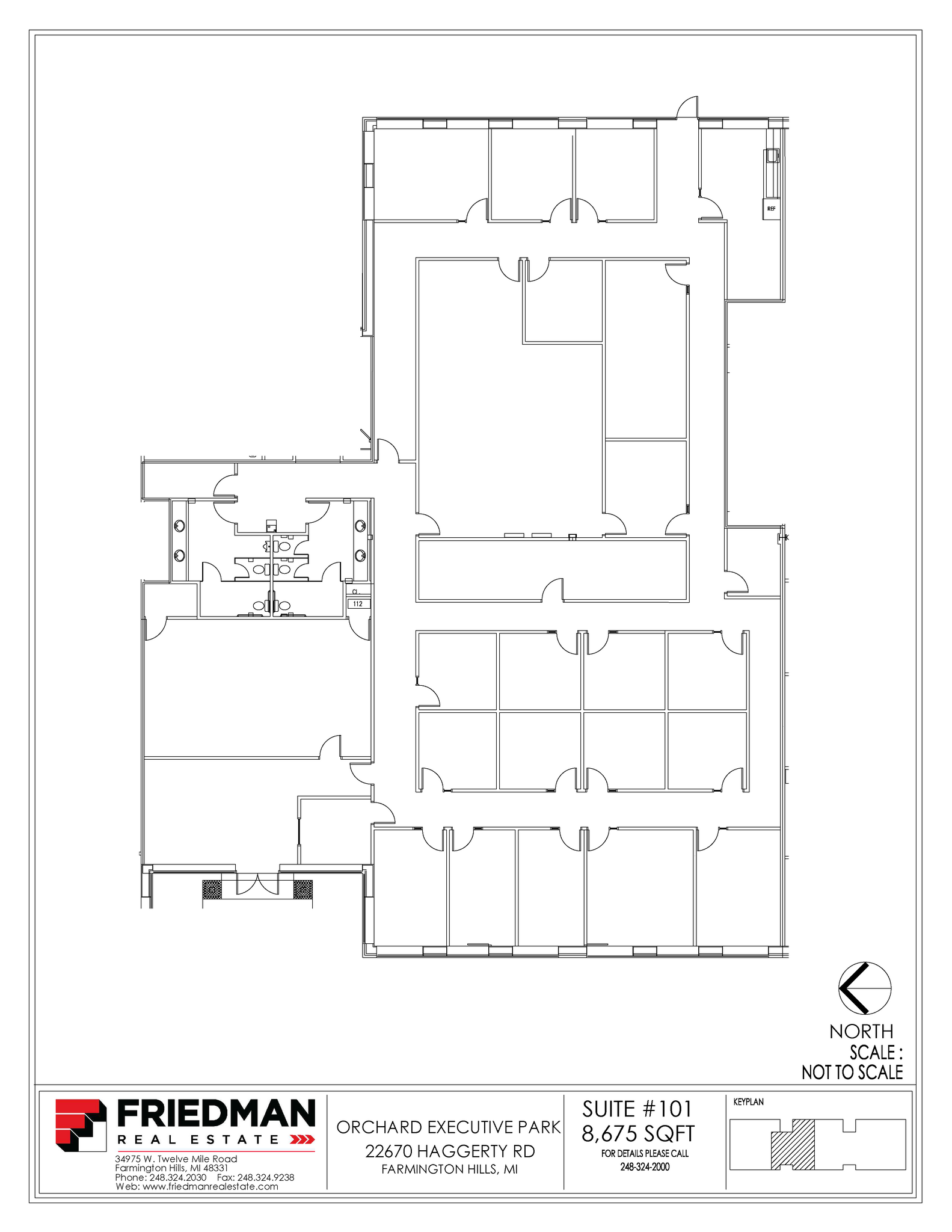 22630 Haggerty Rd, Farmington Hills, MI for lease Floor Plan- Image 1 of 2