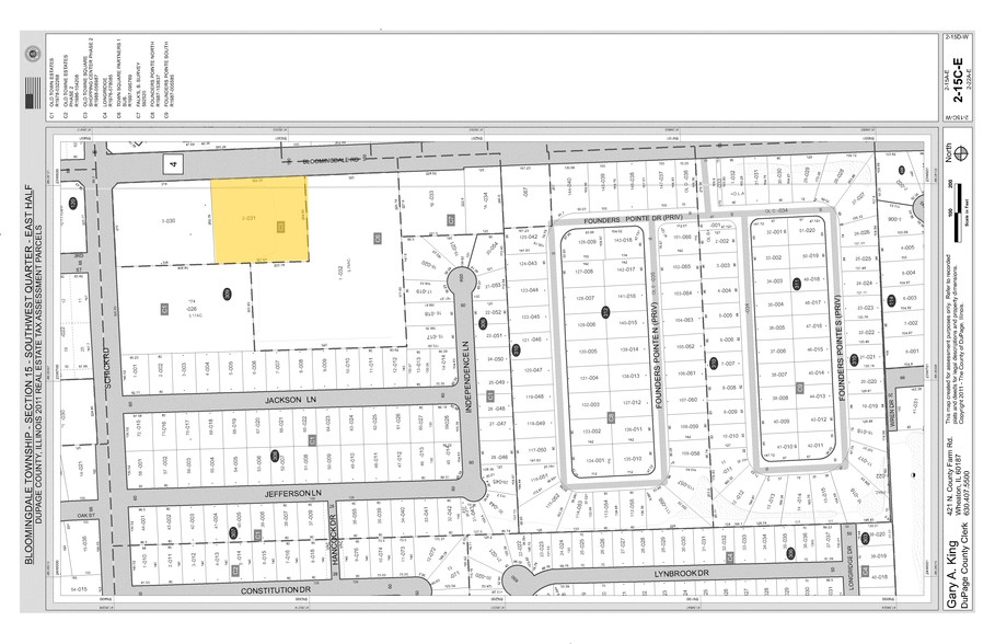 150 S Bloomingdale Rd, Bloomingdale, IL for sale - Plat Map - Image 1 of 1