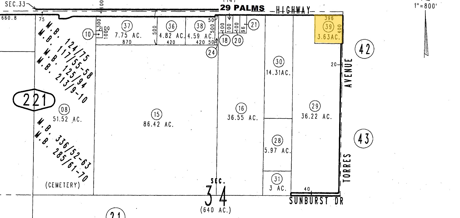 Twentynine Palms Hwy, Joshua Tree, CA for sale Plat Map- Image 1 of 1
