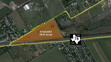 FM 78 & Country Lane, Cibolo, TX - aerial  map view