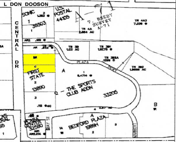 1908 Central Dr, Bedford, TX for lease - Plat Map - Image 2 of 5