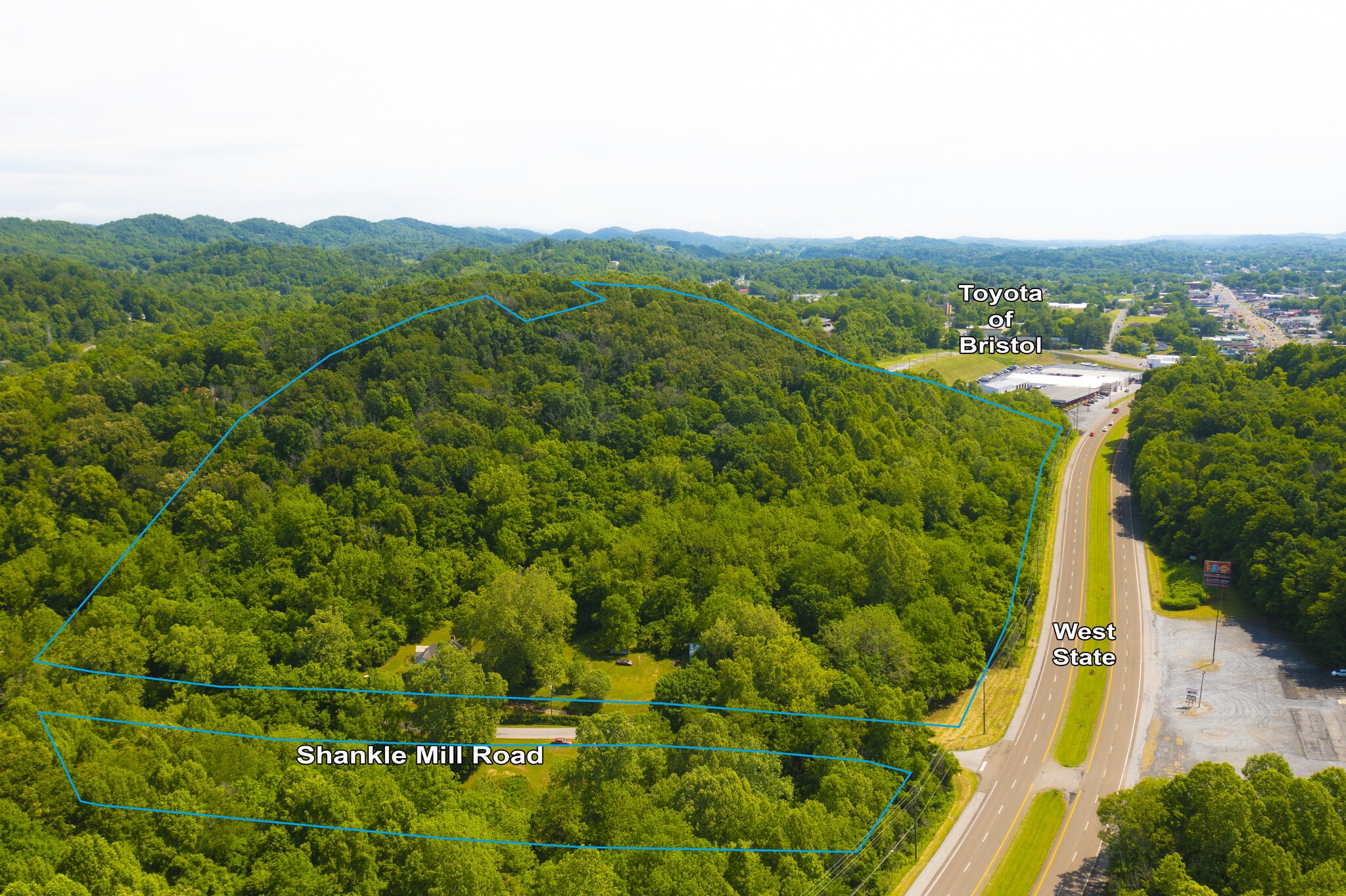 West State Street, Bristol, TN for sale Aerial- Image 1 of 3