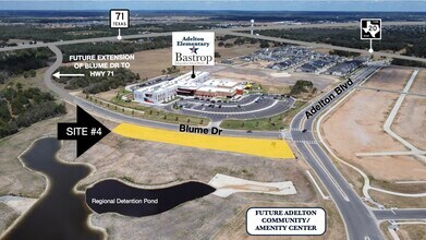 Retail Development Land, Bastrop, TX - AERIAL  map view - Image1