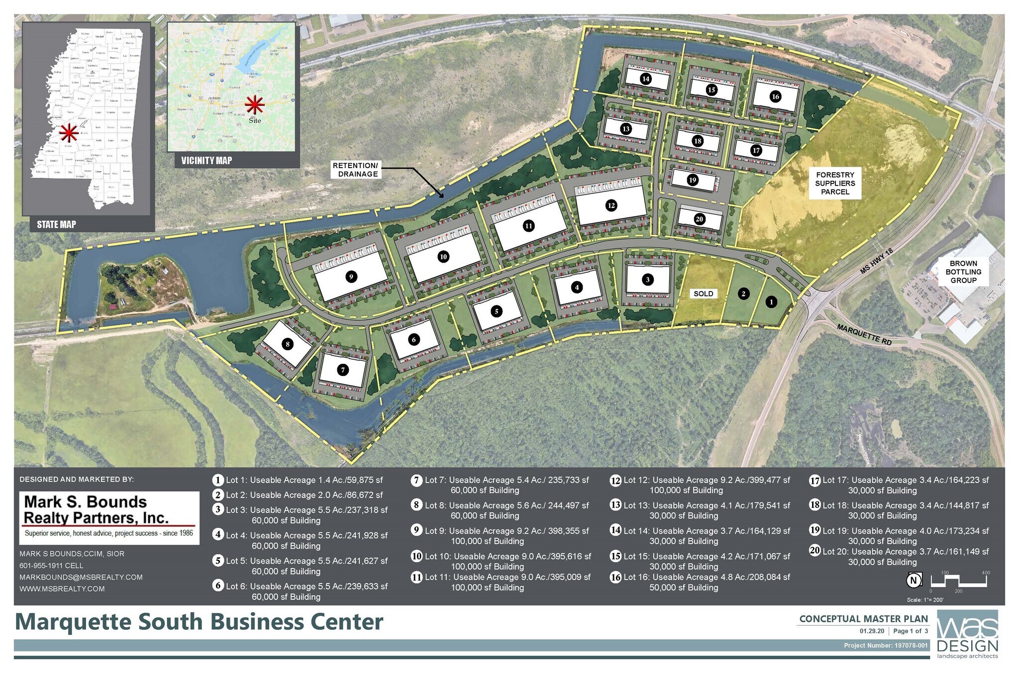 Highway 18 & Marquette Rd, Brandon, MS for sale Aerial- Image 1 of 1