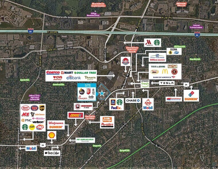 1163 E Ogden Ave, Naperville, IL for sale - Aerial - Image 1 of 1