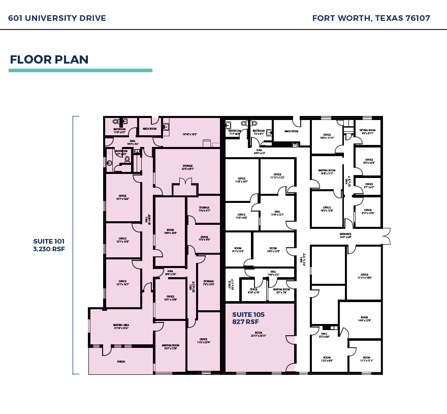 601 University Dr, Fort Worth, TX for lease Floor Plan- Image 1 of 1