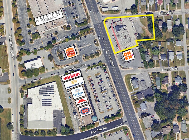 2007-2023 N York Rd, Lutherville Timonium, MD for lease - Aerial - Image 2 of 4