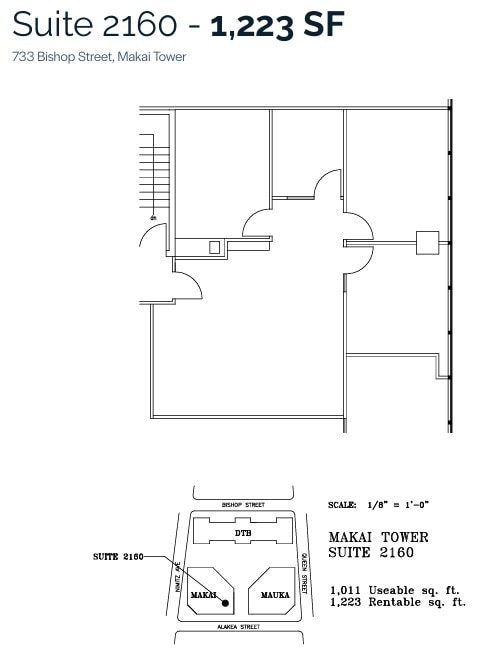 733 Bishop St, Honolulu, HI for lease Floor Plan- Image 1 of 1
