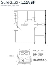 733 Bishop St, Honolulu, HI for lease Floor Plan- Image 1 of 1