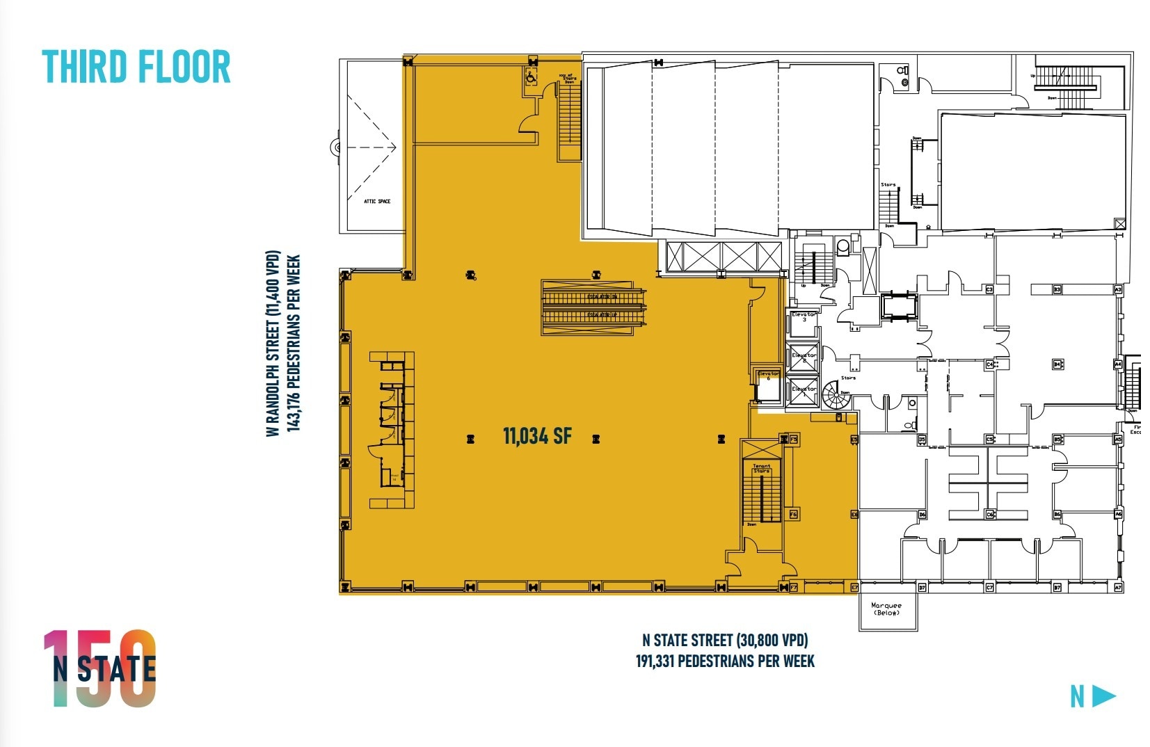 150 N State St, Chicago, IL for lease Floor Plan- Image 1 of 1