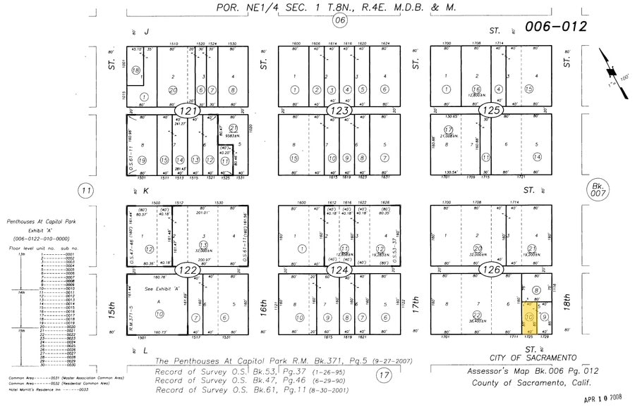 1725 L St, Sacramento, CA for lease - Plat Map - Image 2 of 3