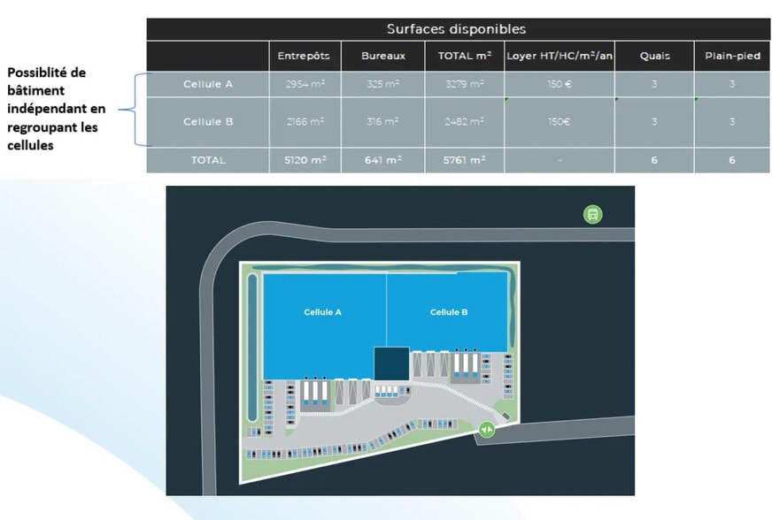 Office in Tremblay-en-France for lease - Site Plan - Image 2 of 2