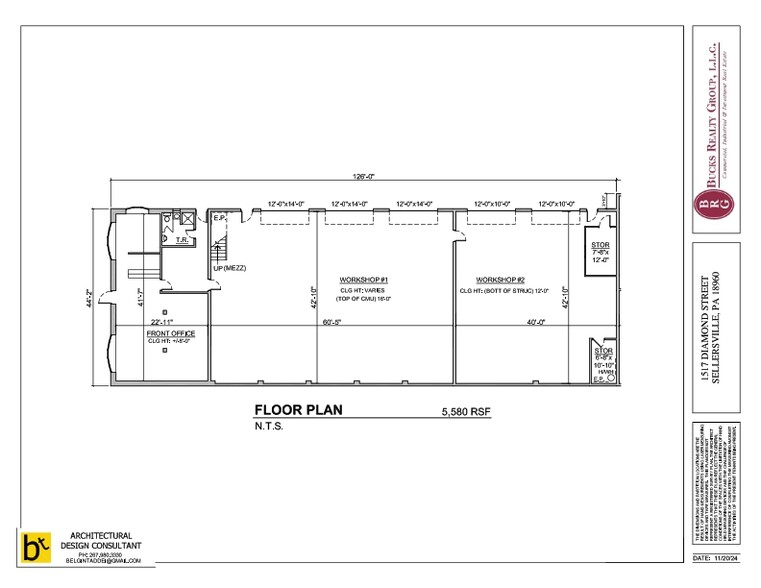 1517 Diamond St, Sellersville, PA for lease - Floor Plan - Image 3 of 4