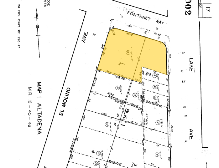 2525 Lake Ave, Altadena, CA for lease - Plat Map - Image 3 of 4