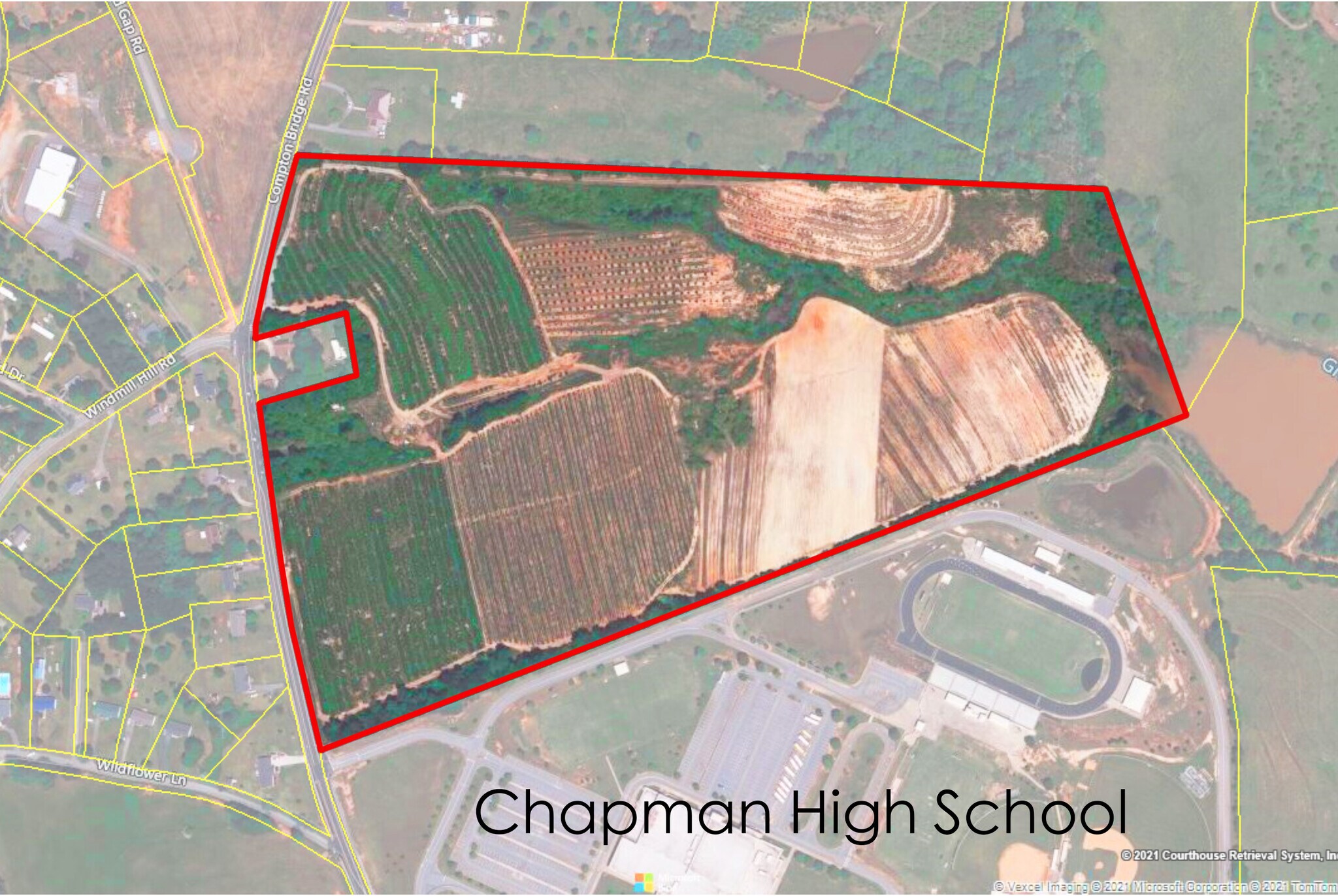 1550 Compton Bridge Road Rd, Inman, SC for sale Aerial- Image 1 of 1