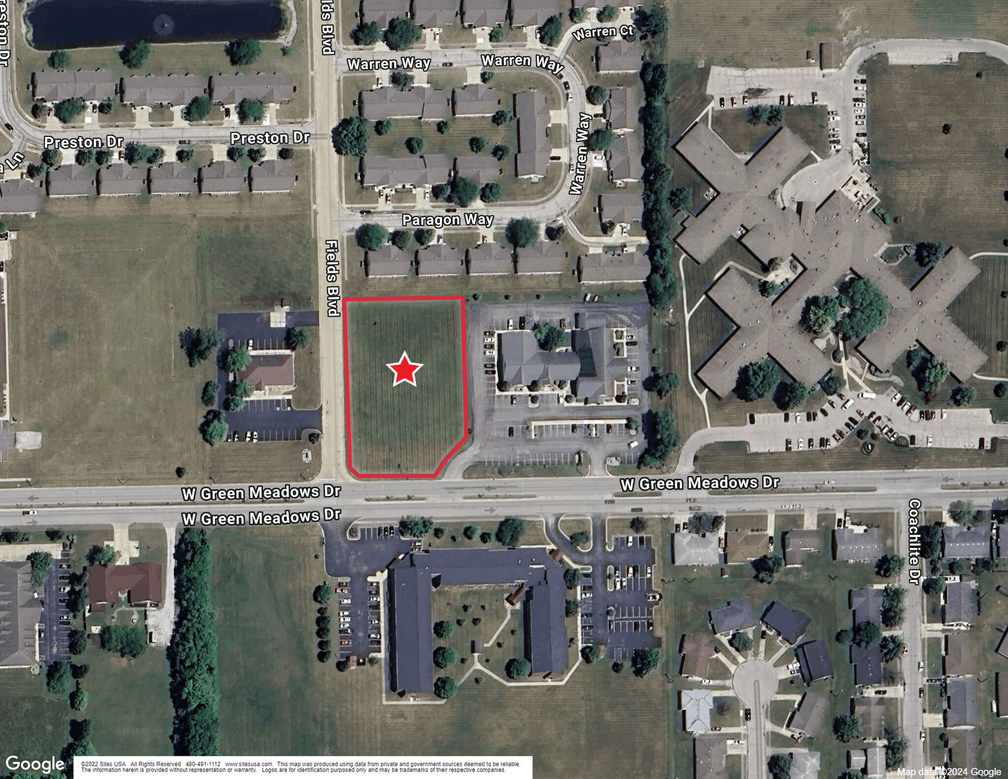 400 Green Meadow Dr, Greenfield, IN for sale Aerial- Image 1 of 3