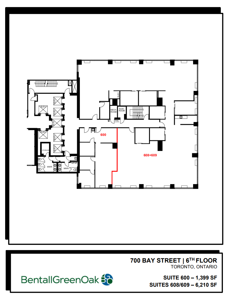 700 Bay St, Toronto, ON for lease Floor Plan- Image 1 of 1