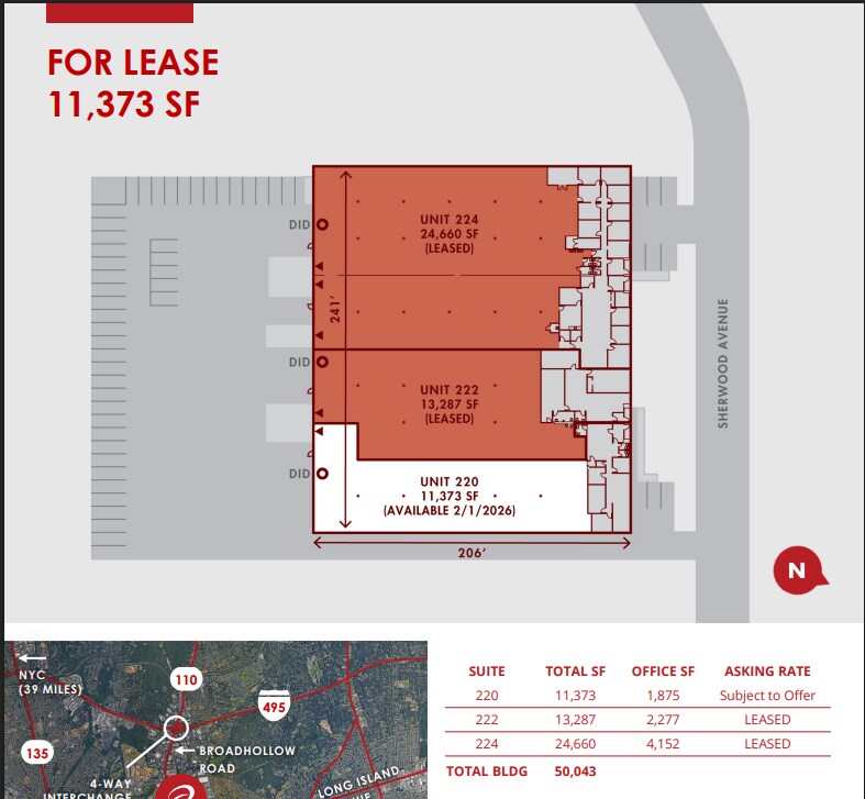 220-224 Sherwood Ave, Farmingdale, NY for lease Floor Plan- Image 1 of 1
