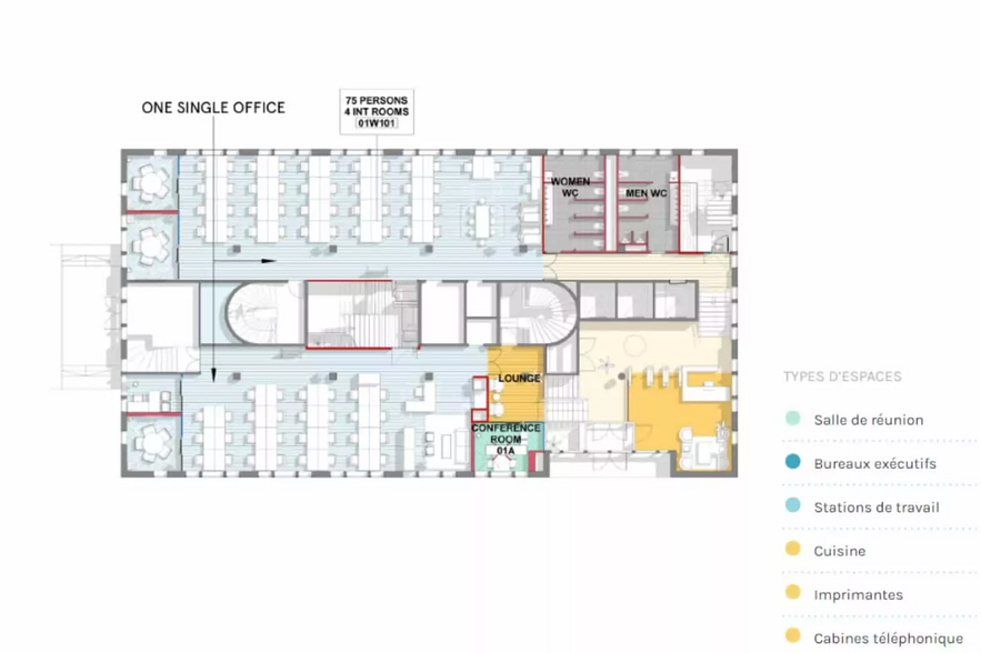 Coworking Space in Paris for lease - Floor Plan - Image 3 of 6