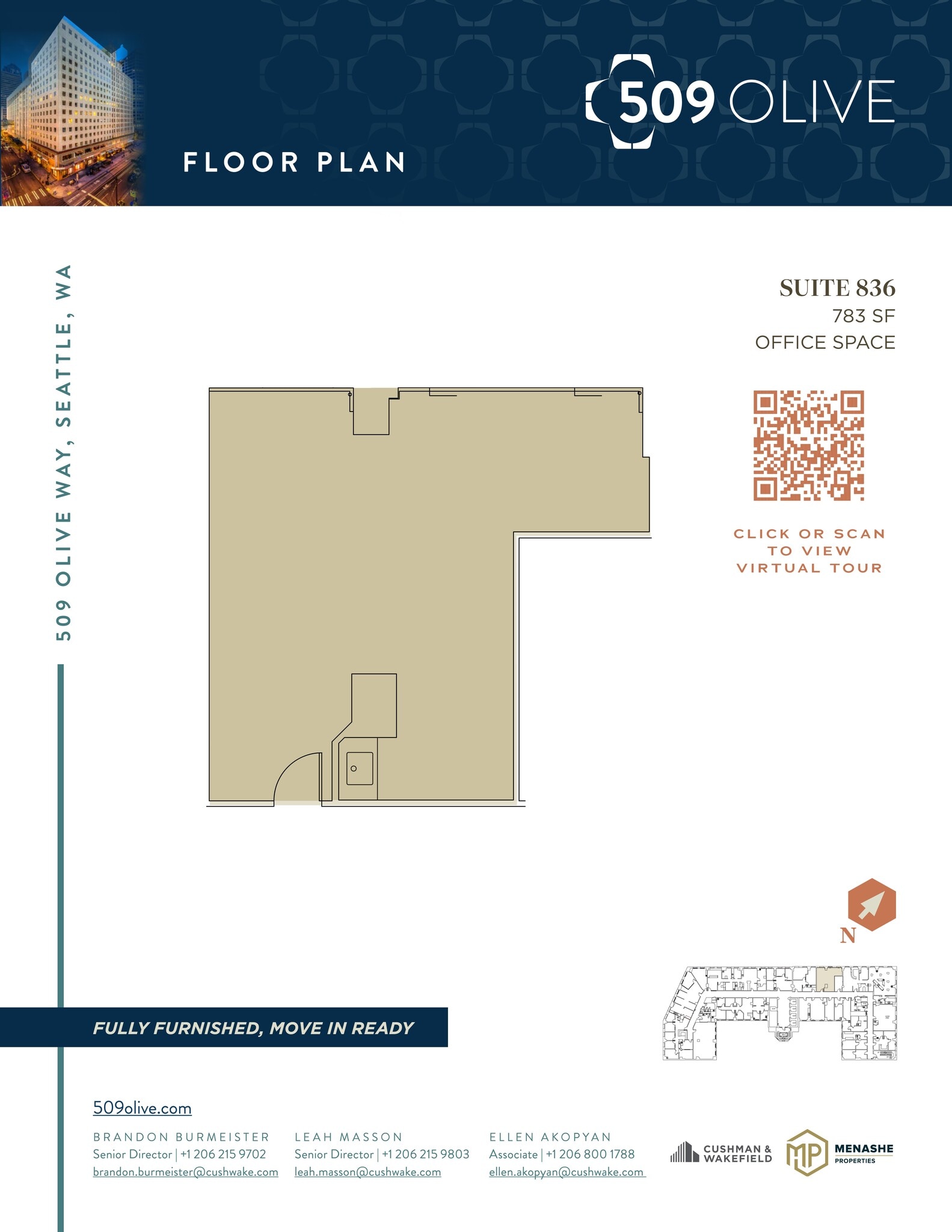 509 Olive Way, Seattle, WA for lease Floor Plan- Image 1 of 2