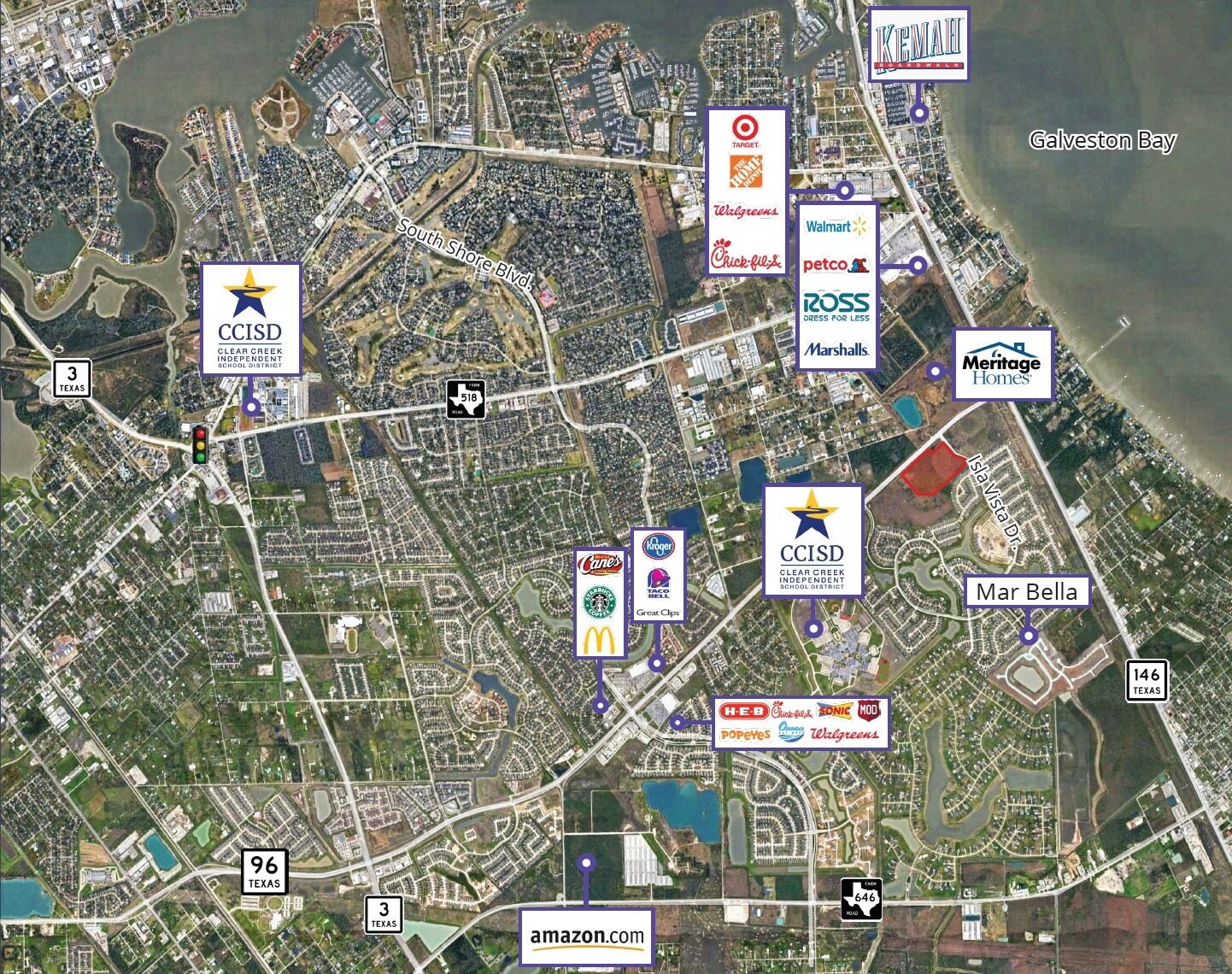 Isla Vista Dr & Hwy 96, League City, TX 77573 Land for Sale