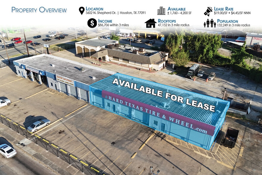 5602 N Shepherd Dr, Houston, TX for lease - Building Photo - Image 2 of 4