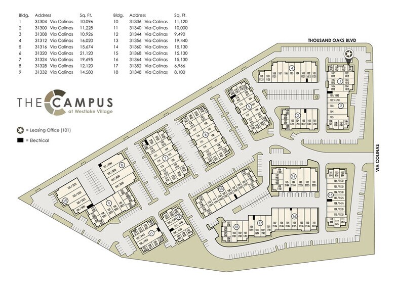 31304-31348 Via Colinas, Westlake Village, CA for lease - Site Plan - Image 3 of 13