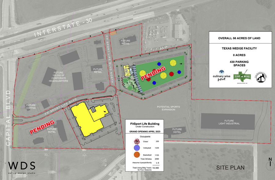 SEC I-30 & FM 549 – Fit Sport Life Development, Rockwall, TX for sale - Aerial - Image 2 of 4