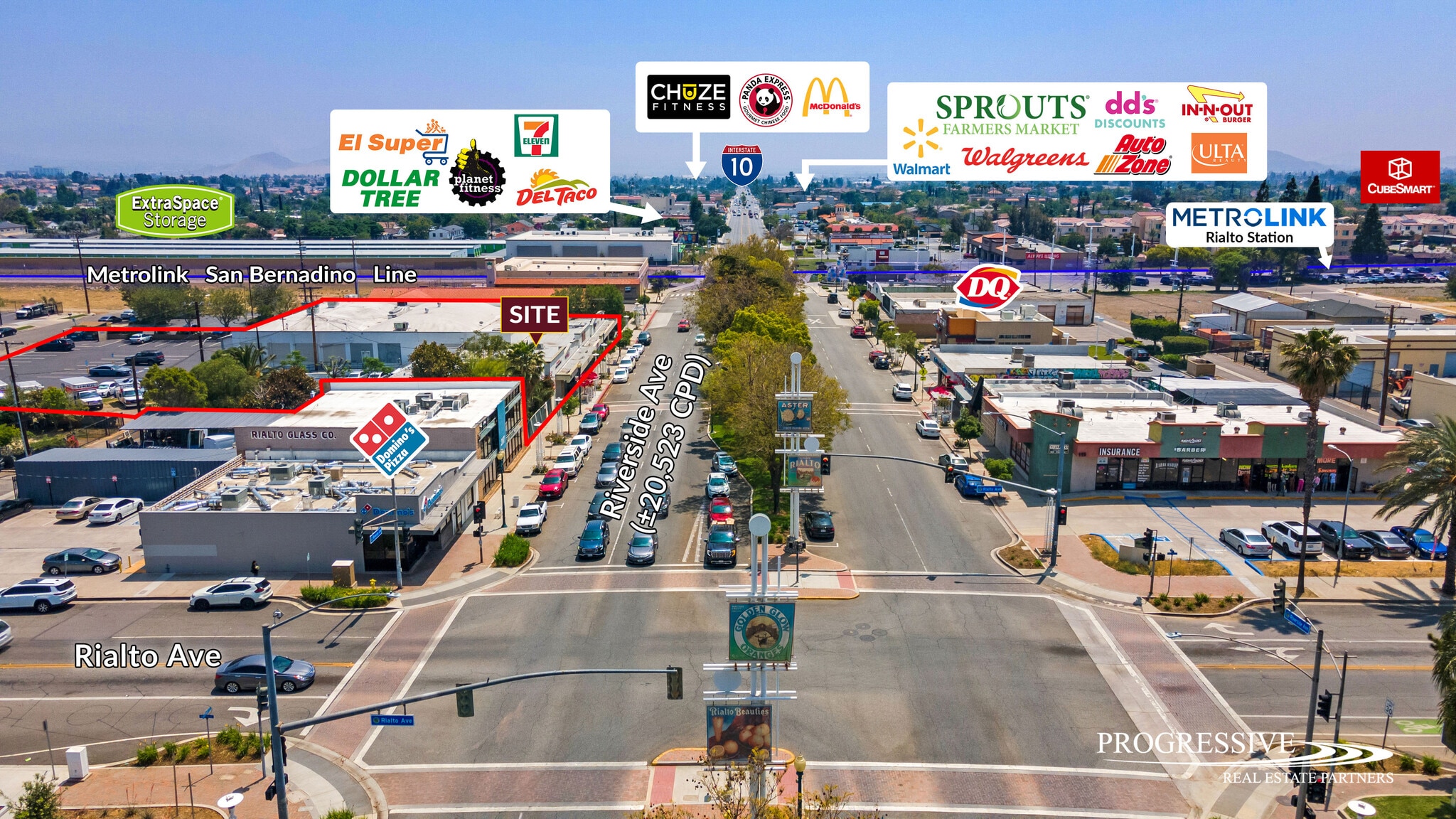 211-230 S Riverside Ave, Rialto, CA for lease Building Photo- Image 1 of 15