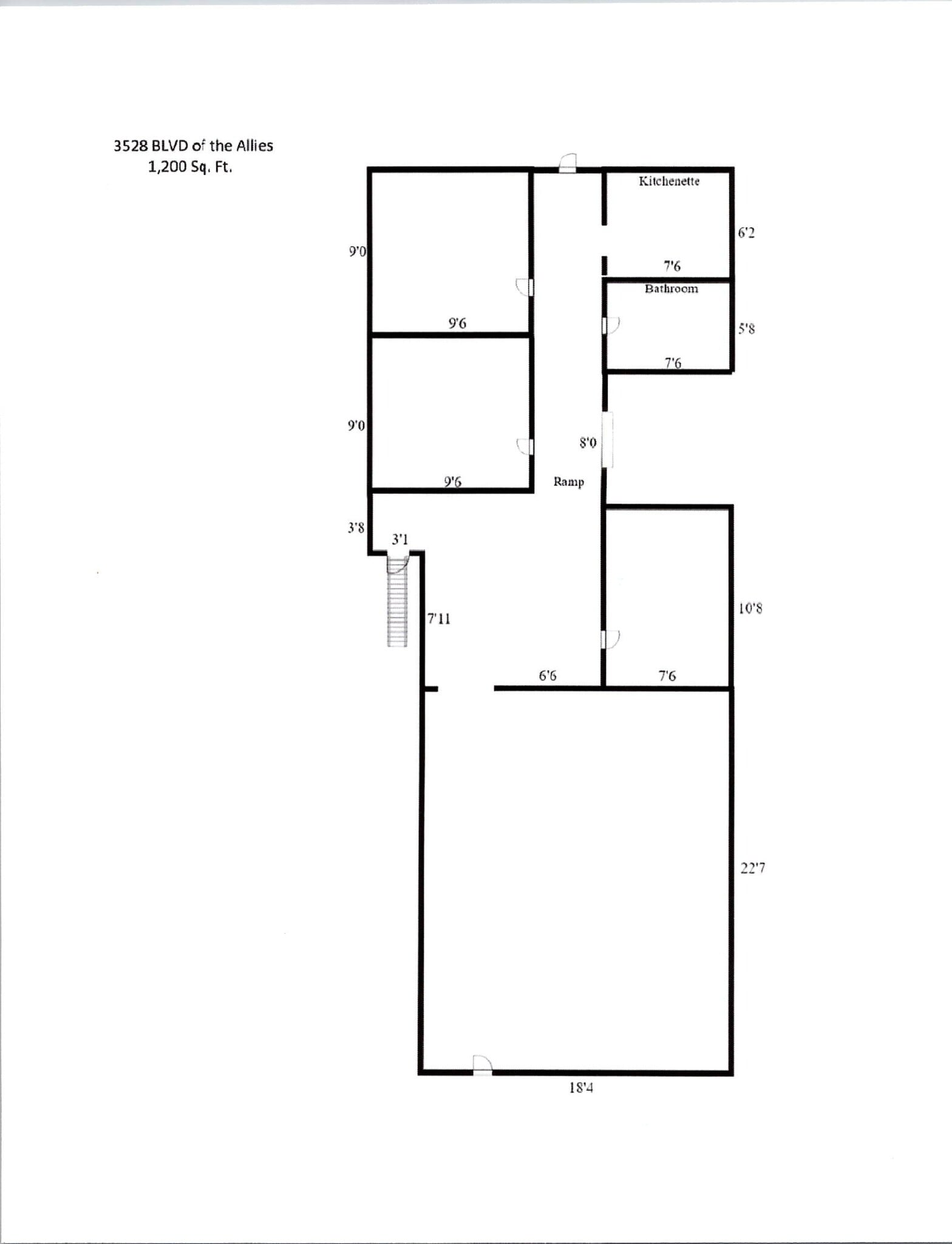 3528 Boulevard of the Allies, Pittsburgh, PA for lease Site Plan- Image 1 of 3