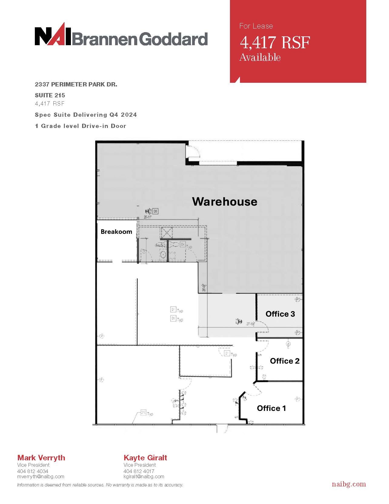 2358 Perimeter Park Dr, Atlanta, GA for lease Floor Plan- Image 1 of 1