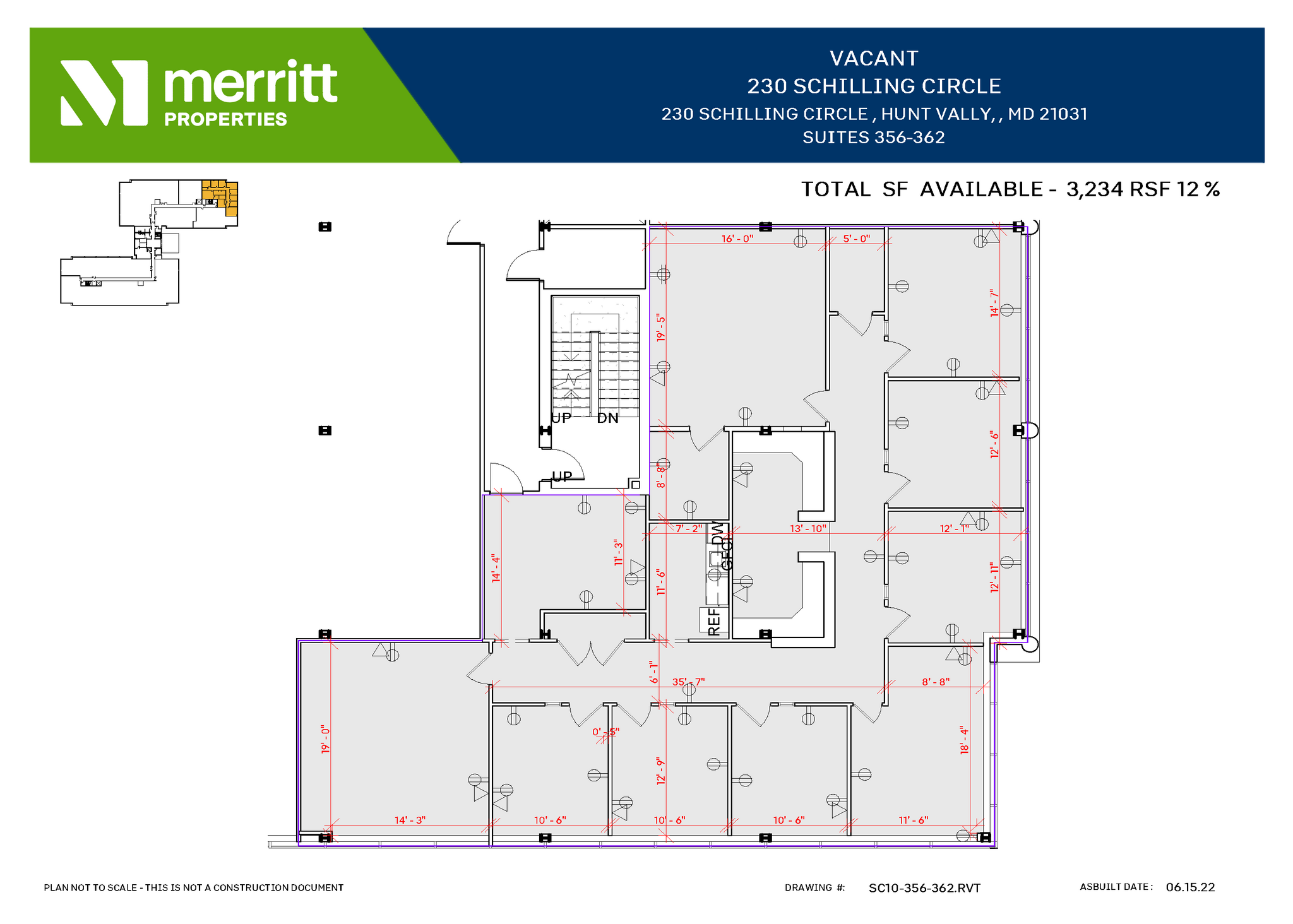 215 Schilling Cir, Hunt Valley, MD for lease Floor Plan- Image 1 of 2