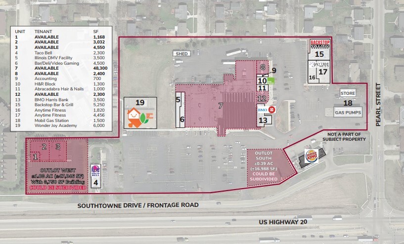 325-485 Southtowne Dr, Belvidere, IL for lease - Floor Plan - Image 2 of 3