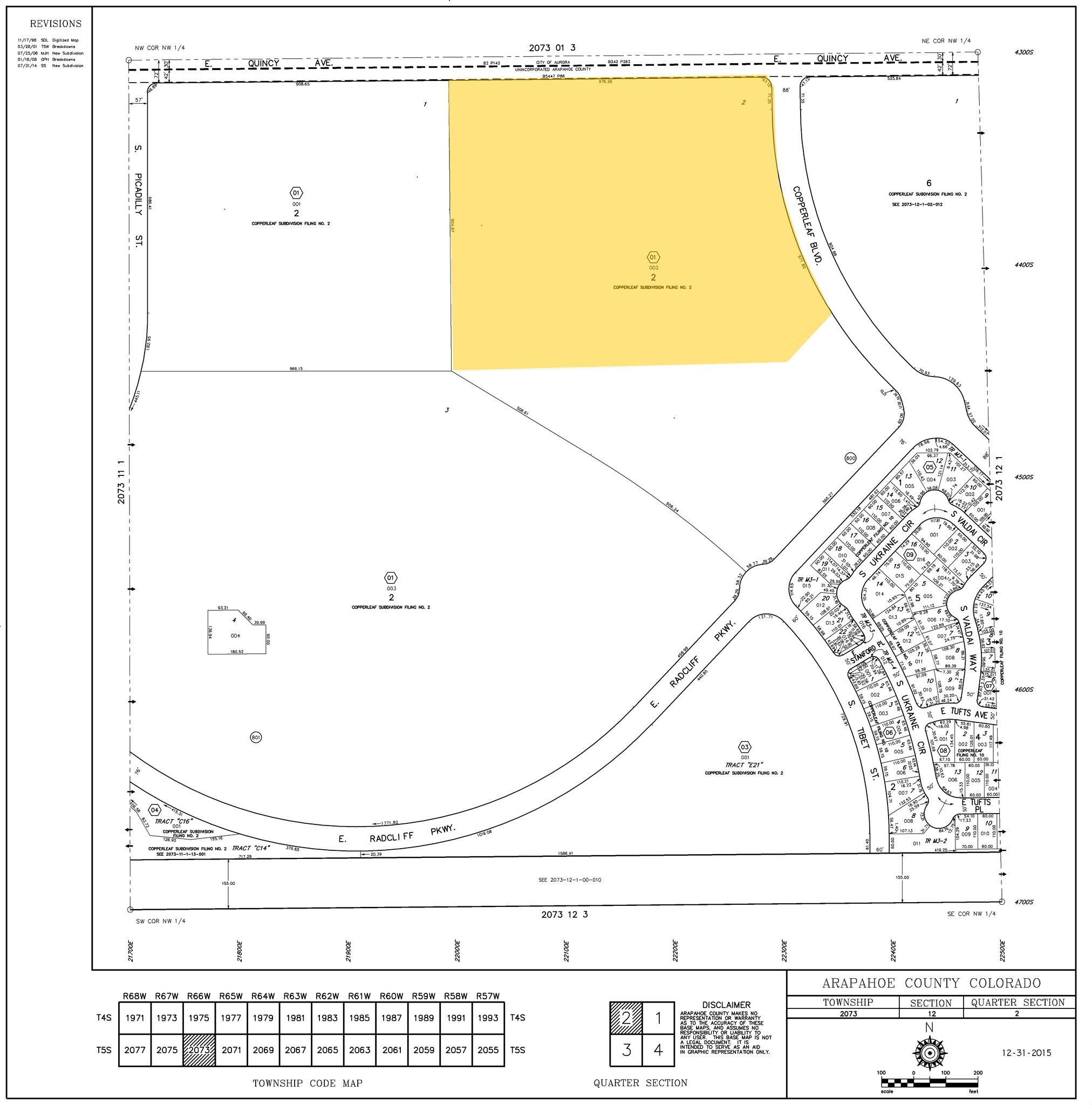 Copperleaf Blvd, Aurora, CO for sale Plat Map- Image 1 of 1