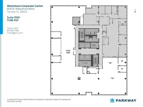 600 N Westshore Blvd, Tampa, FL for lease Floor Plan- Image 2 of 3