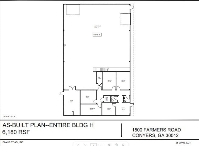 1500 Farmer Rd, Conyers, GA for lease - Floor Plan - Image 1 of 2
