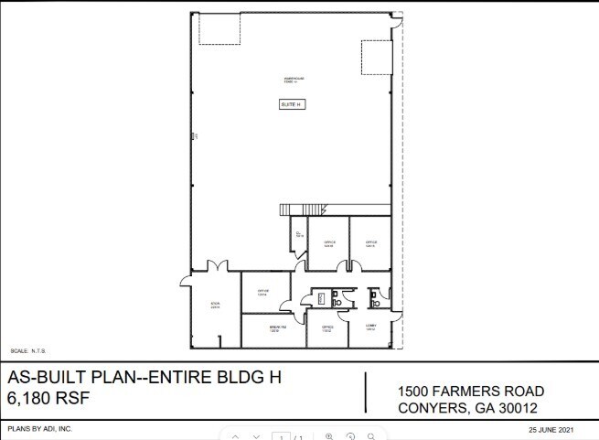 1500 Farmer Rd, Conyers, GA for lease Floor Plan- Image 1 of 3