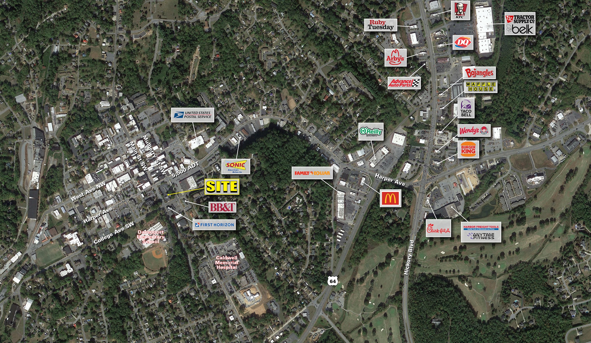 110 Mulberry St SW, Lenoir, NC for sale Aerial- Image 1 of 1