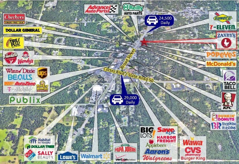 837 S Broad St, Brooksville, FL, 34601 Fast Food Property For Sale