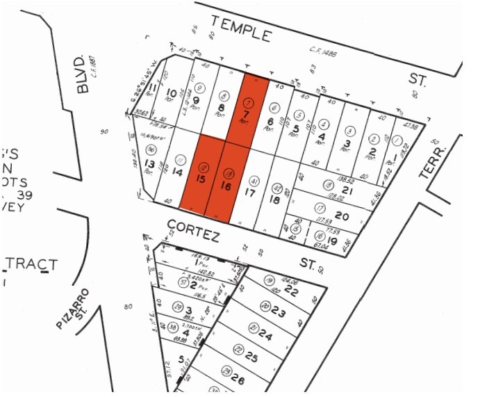 1518-1520 W Temple St, Los Angeles, CA for sale - Plat Map - Image 2 of 2