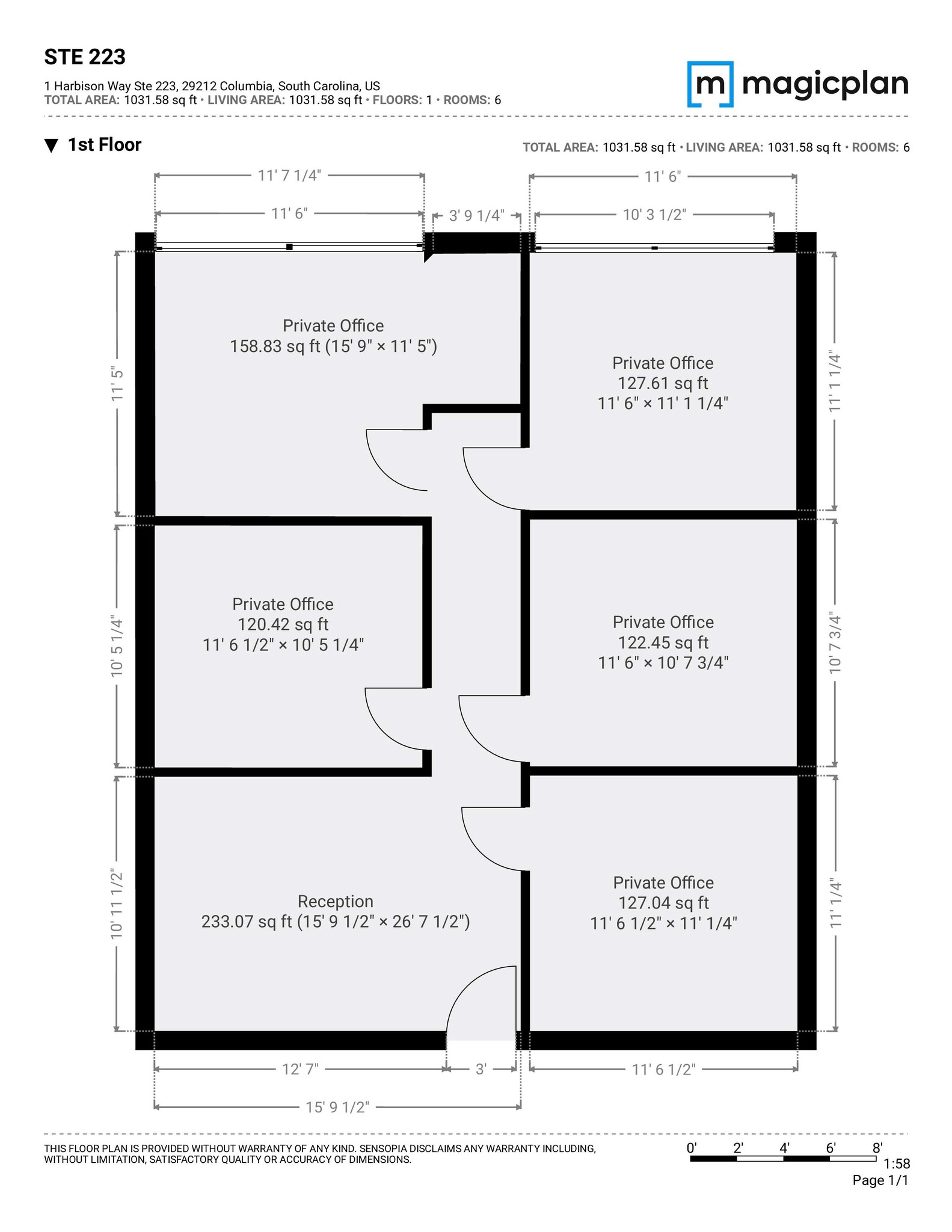 1 Harbison Way, Columbia, SC for lease Floor Plan- Image 1 of 5