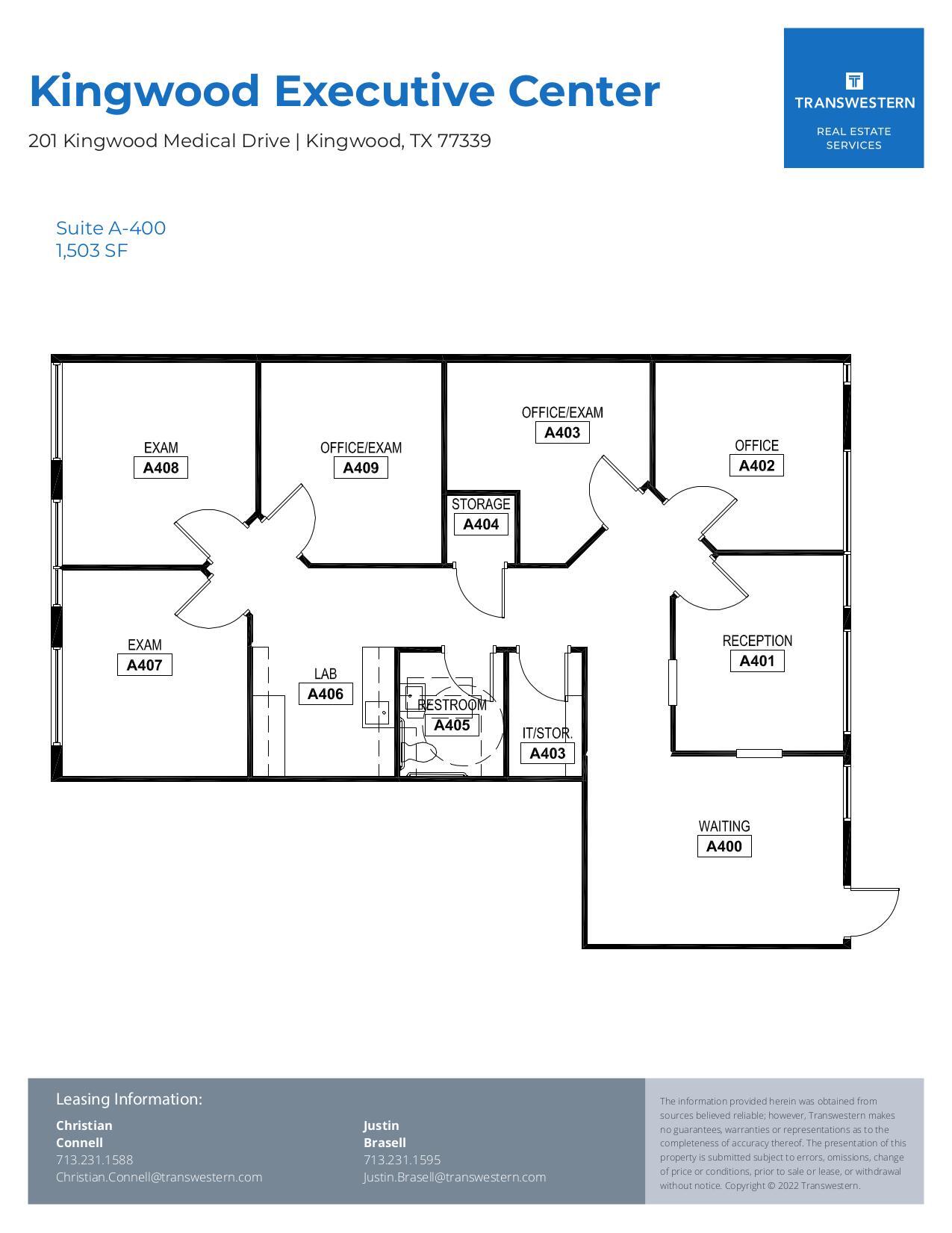 201 Kingwood Medical Dr, Kingwood, TX for lease Floor Plan- Image 1 of 1