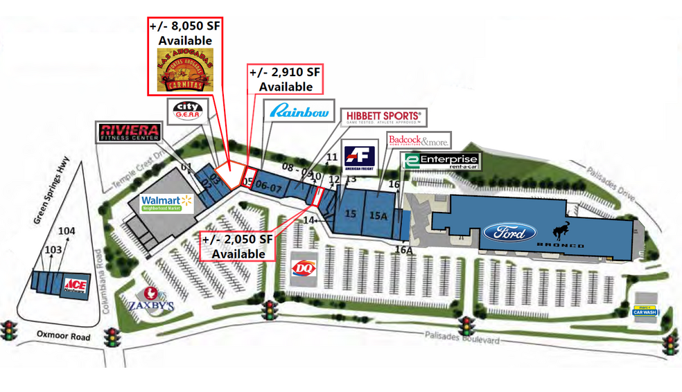 300-488 Palisades Blvd, Birmingham, AL for lease - Site Plan - Image 3 of 6