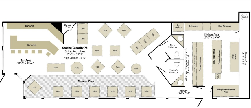 100 N Main St, Greenville, SC 29601 - Unit 1 - - Floor Plan - Image 1 of 8