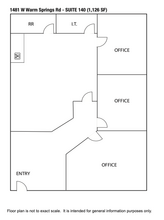 1481 W Warm Springs Rd, Henderson, NV for lease Floor Plan- Image 2 of 2