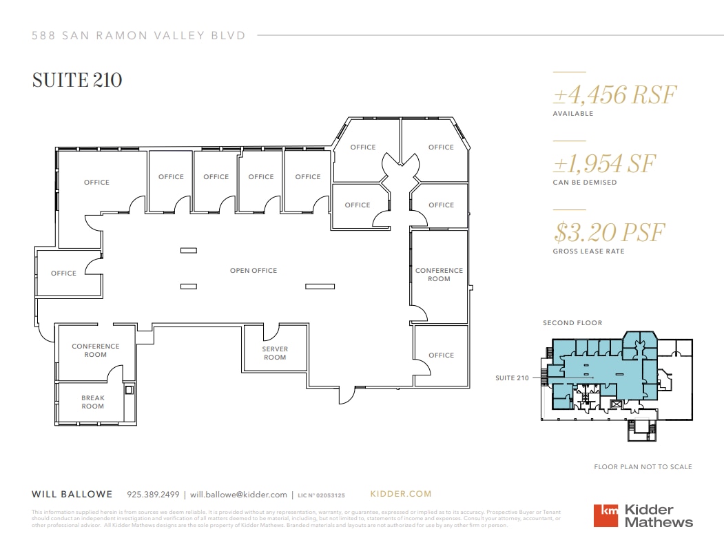 588 San Ramon Valley Blvd, Danville, CA for lease Floor Plan- Image 1 of 2