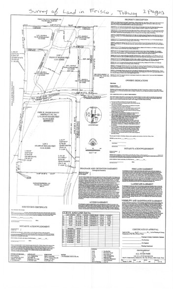 Dallas NorthTollway, Frisco, TX for lease - Plat Map - Image 1 of 2